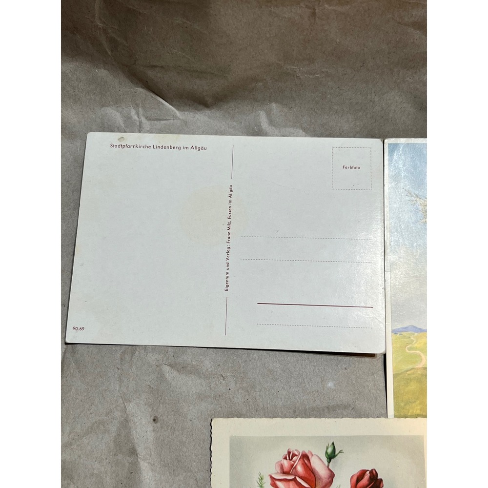 4x6 Vintage Postcards Multicolor German Landscapes Religious Floral Set - Picture 3 of 16